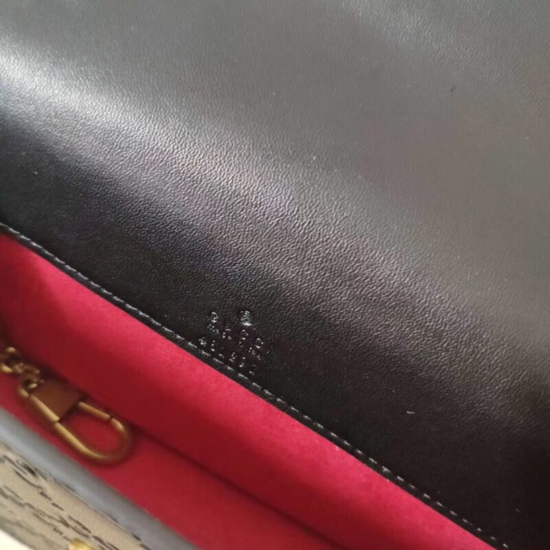 Alternative view of Gucci Guccissima Leather Mini Cherry Chain Shoulder Bag Black 20Cm