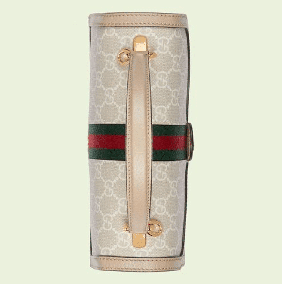 Gucci Ophidia Medium Top Handle Bag Gg Supreme Beige And White 25Cm 651055 Uulag 9682 - Image 4