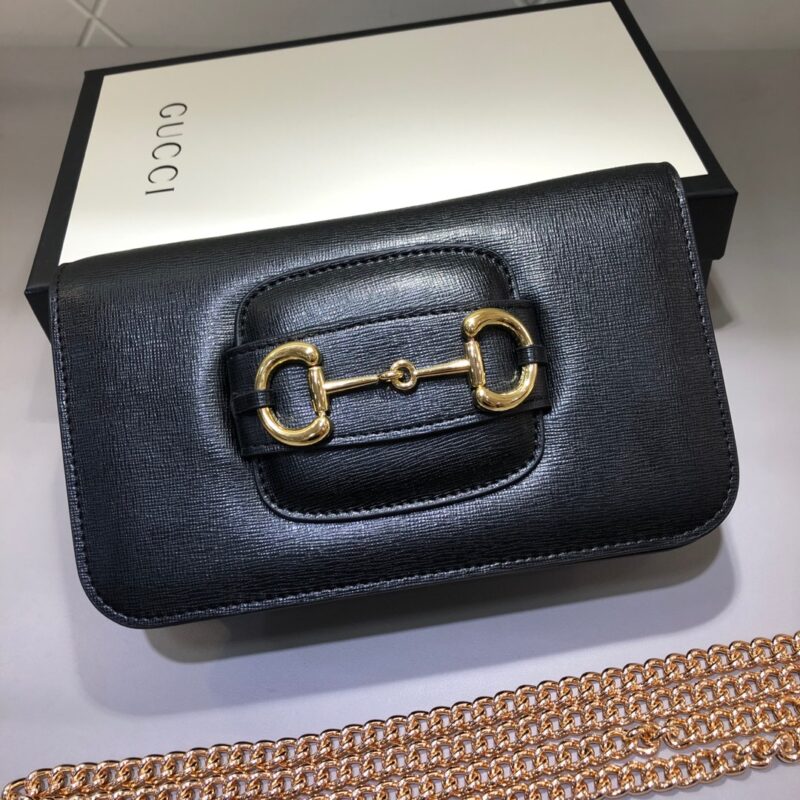 Alternative view of Gucci Horsebit 1955 Wallet With Chain Black 20Cm 621892 0Yk0G 1000