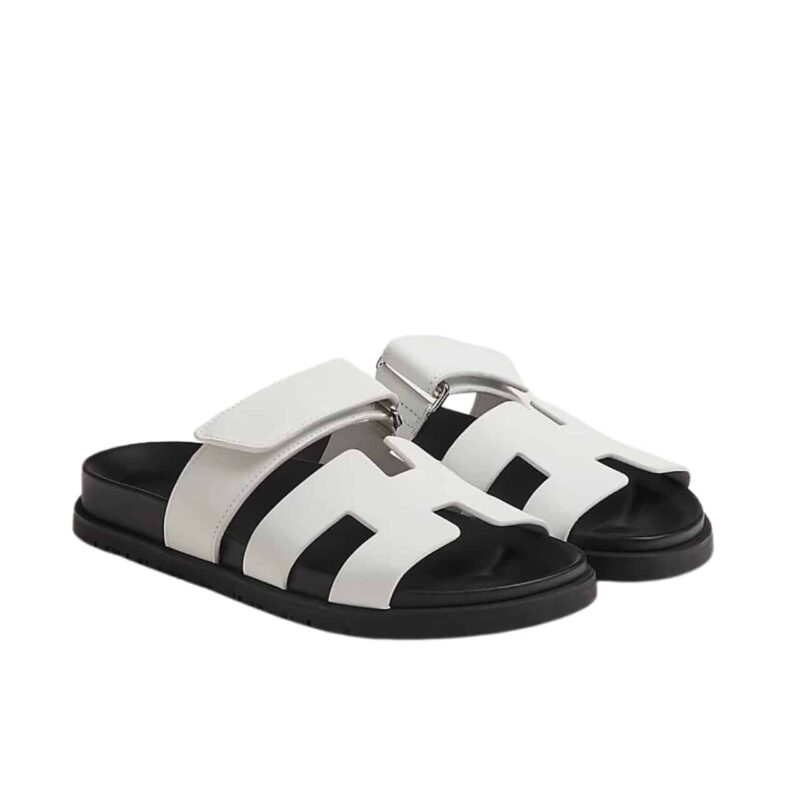HERMES CHYPRE SANDAL BLANC WHITE H222100Z 90345
