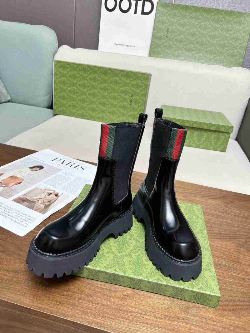 Alternative view of Gucci Women'S Boot With Web Anand Leather Black ‎806398 Aad6T 1052