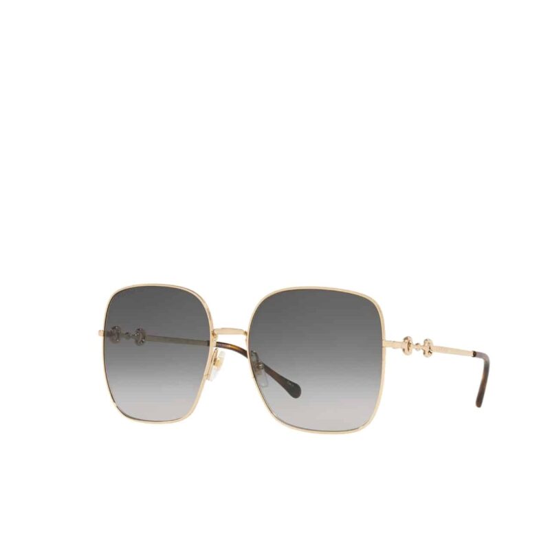 Gucci Square Frame Sunglasses Gold Metal Frame ‎648494 I3330 8012