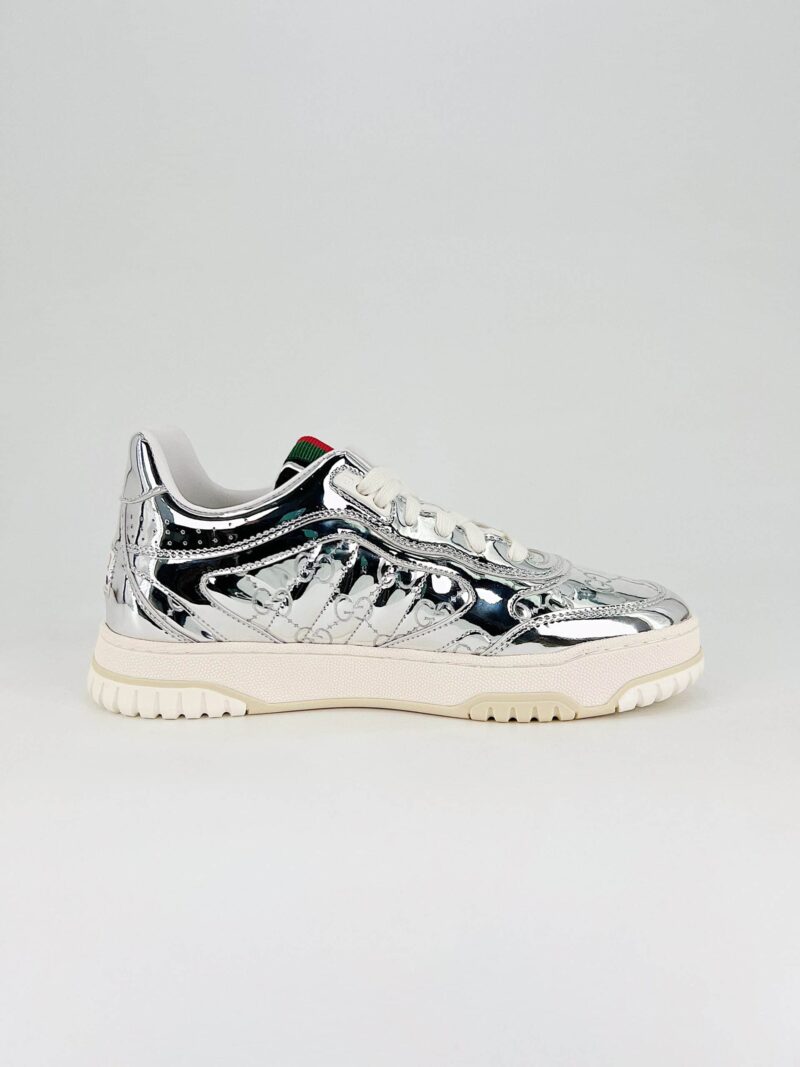 Alternative view of Gucci Women's Re Web Sneaker Silver 825961 Fad56 8144