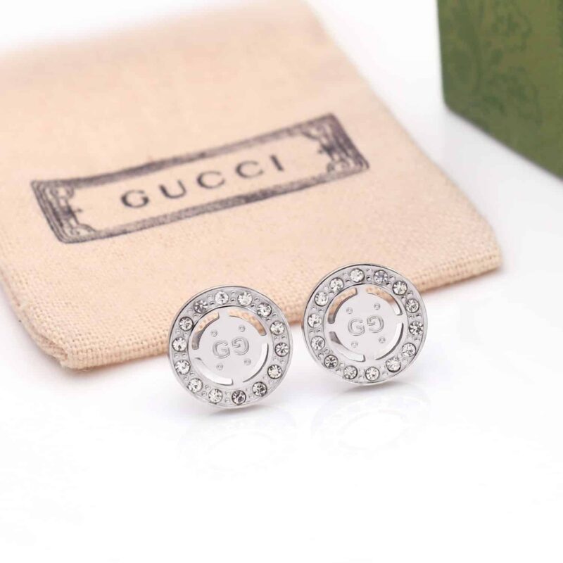 Alternative view of Gucci Diamond Icon Twirl Stud Earrings In Silver Tone