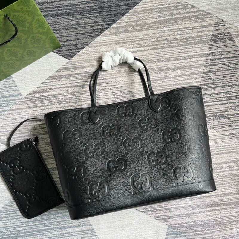 Alternative view of Gucci Jumbo Gg Large Tote Bag Black 40Cm 726755 Aaby0 1000