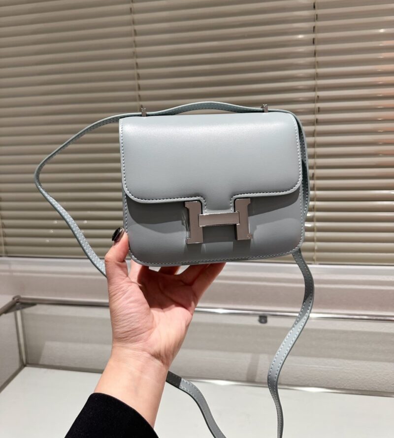 Alternative view of Hermes Constance Smooth Leather Bag Grey 18Cm