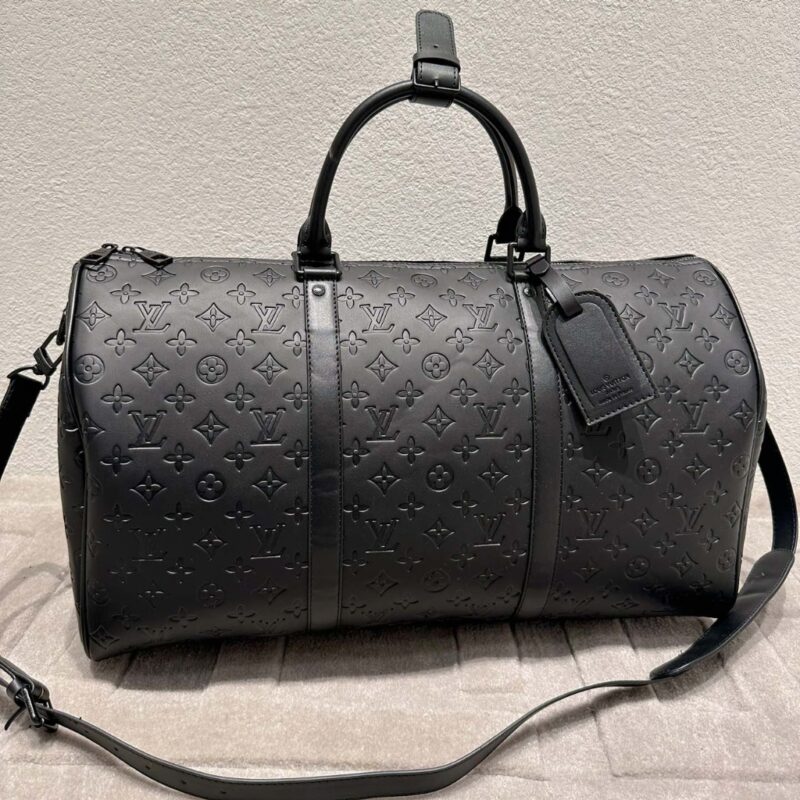 Alternative view of Louis Vuitton Keepall Bandoulière 50 Monogram Shadow 50cm Black M44810