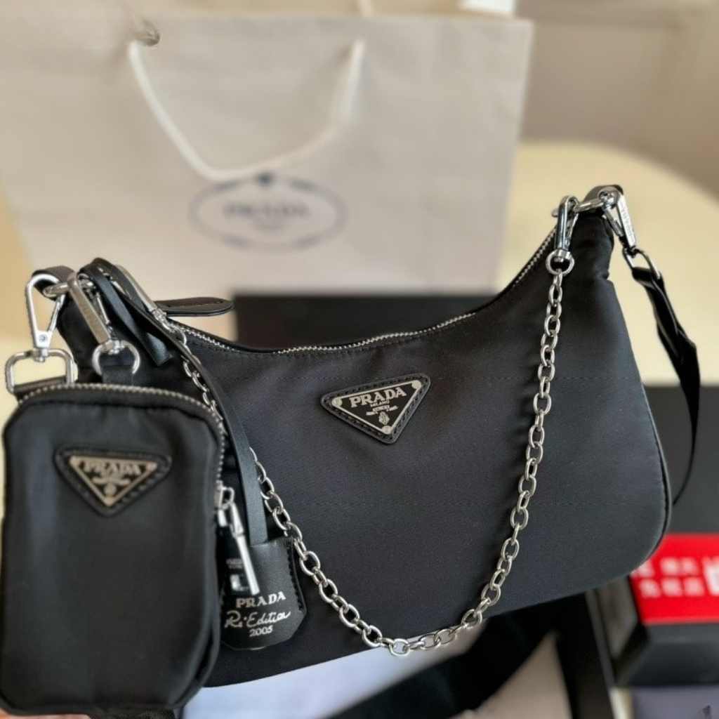Prada Re Edition 2005 Re Nylon Bag Black 22cm 1BH204 R064 F0002 V V9L - Image 5