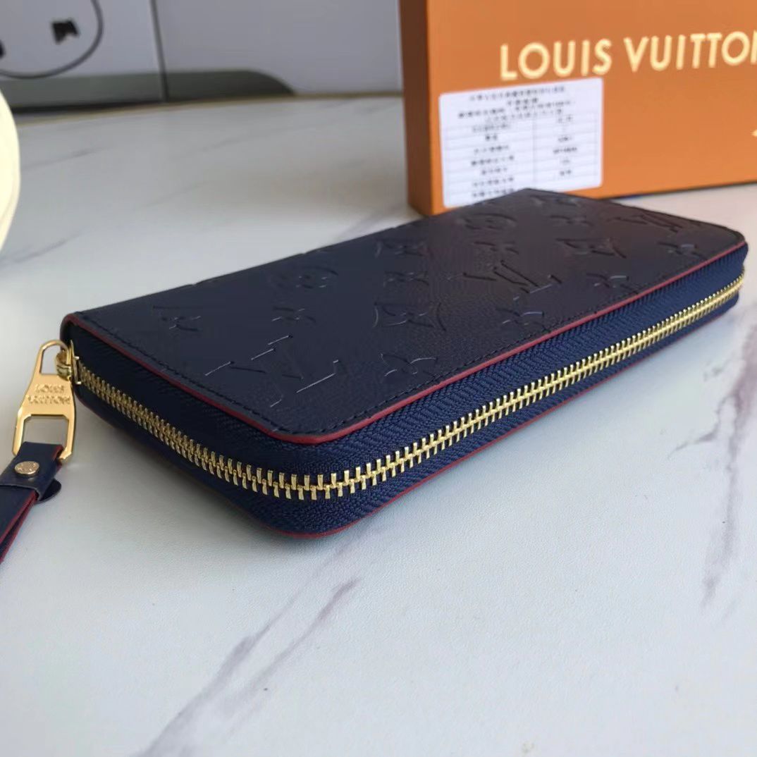 Louis Vuitton Zippy Wallet Monogram Dark Blue 19Cm - Image 3