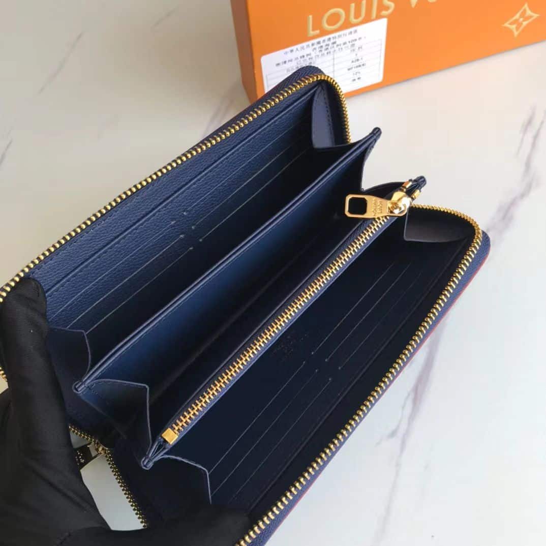 Louis Vuitton Zippy Wallet Monogram Dark Blue 19Cm - Image 4