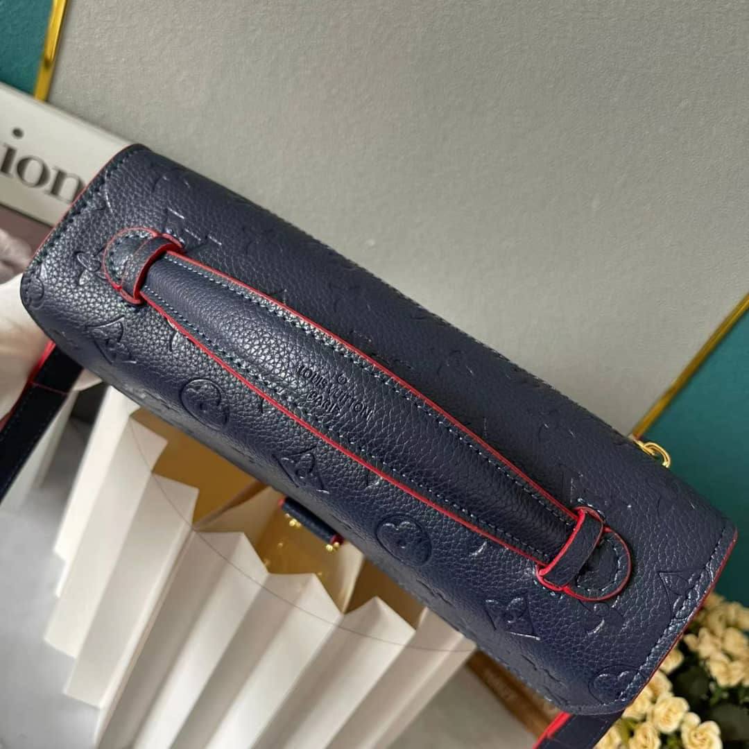 Louis Vuitton Pochette Metis Monogram Empreinte Navy Blue 25Cm M44071 - Image 6