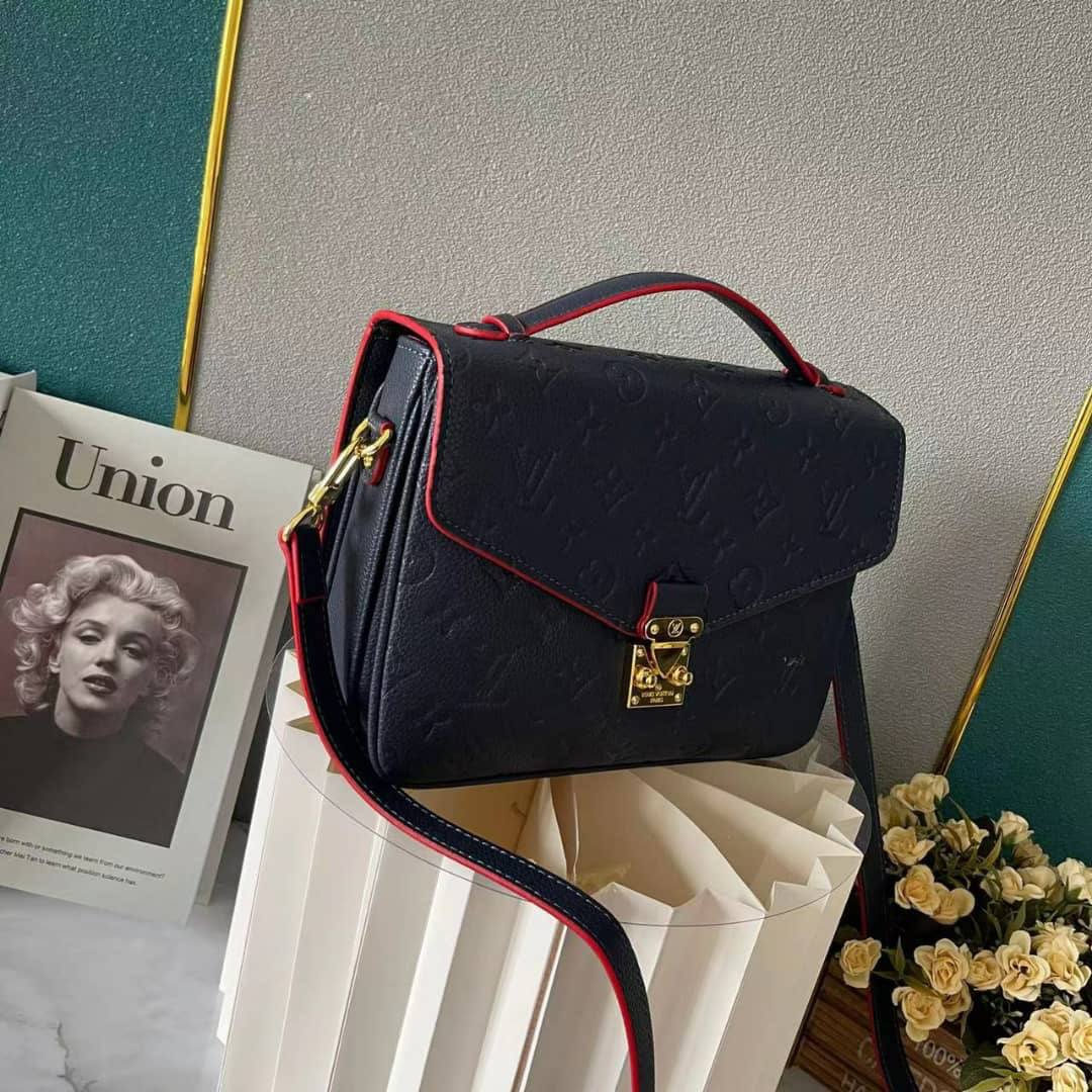 Louis Vuitton Pochette Metis Monogram Empreinte Navy Blue 25Cm M44071 - Image 9