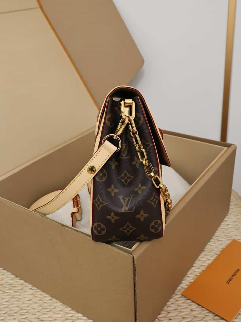 Louis Vuitton Dauphine Soft GM Bag Monogram Canvas Brown 28Cm M47149 - Image 4