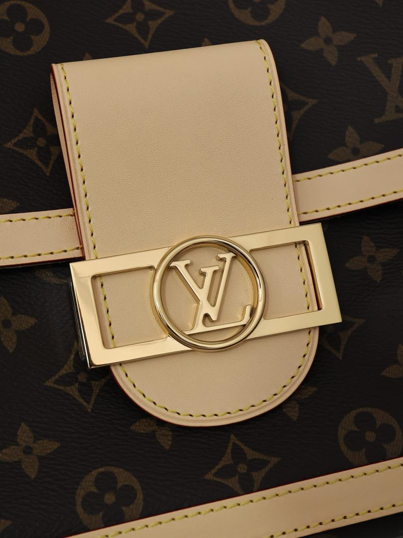 Louis Vuitton Dauphine Soft GM Bag Monogram Canvas Brown 28Cm M47149 - Image 9