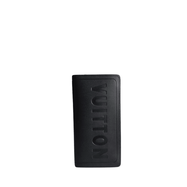 Louis Vuitton Imprinted Logo Long Wallet Black 19Cm