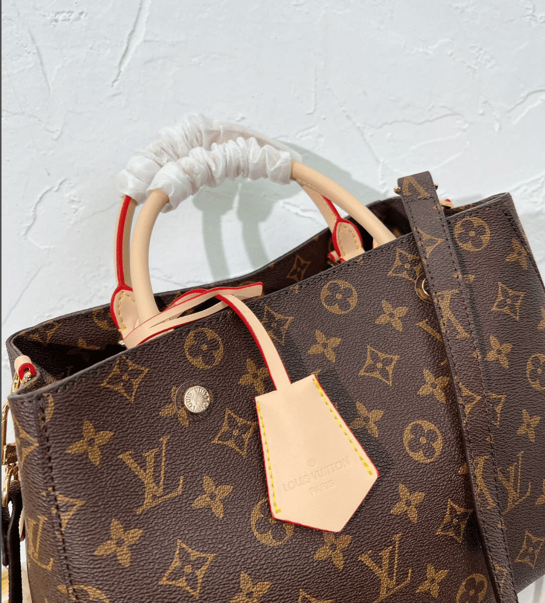 Louis Vuitton Montaigne MM Monogram Coated Canvas Brown 33Cm M41056 - Image 4