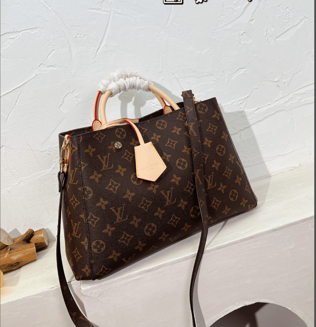 Louis Vuitton Montaigne MM Monogram Coated Canvas Brown 33Cm M41056 - Image 7
