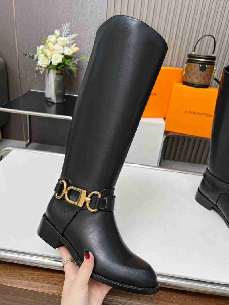 Alternative view of Louis Vuitton Westside Flat High Boot Black 1Ac6V8