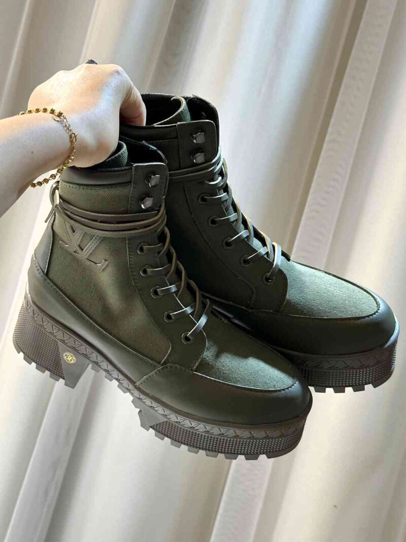 Alternative view of Louis Vuitton Laureate Platform Desert Boot Kaki Green 1Ac7S9