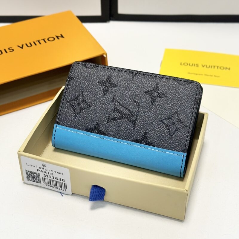 Alternative view of Louis Vuitton Pocket Organizer Monogram Eclipse Reverse Turquoise 15Cm M11469