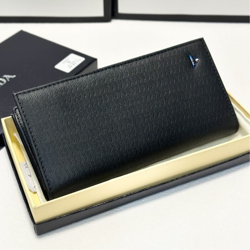 Alternative view of Prada Large Saffiano Leather Wallet With Logo Black 19Cm