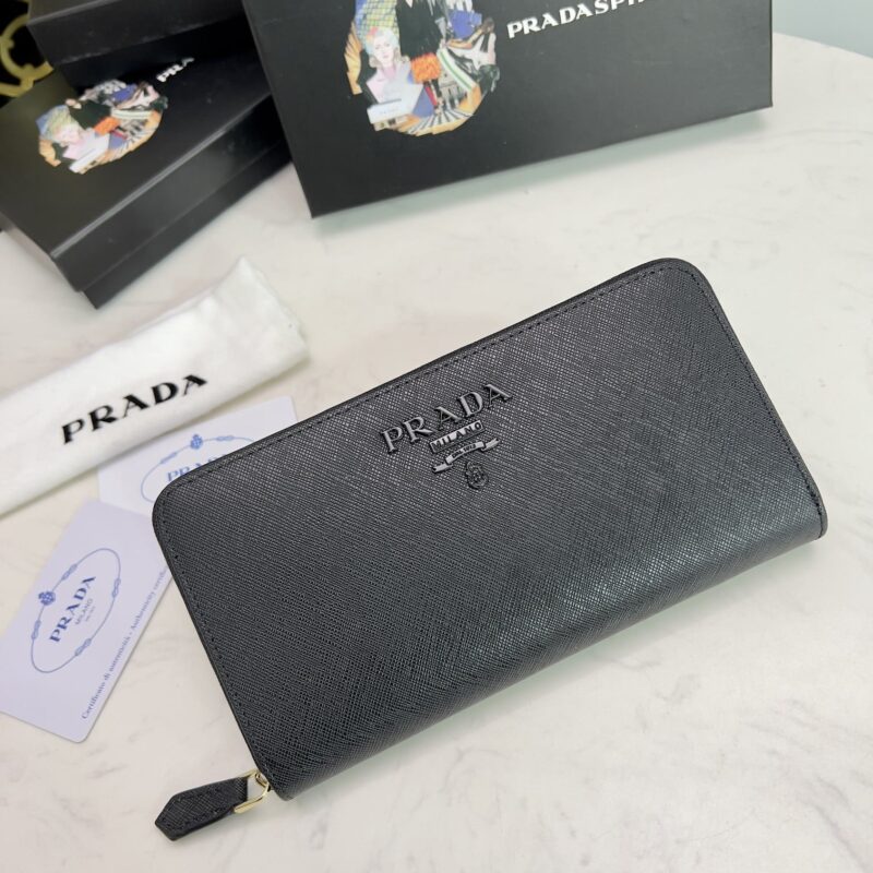Alternative view of Prada Large Saffiano Leather Wallet Full Black 19Cm 1Ml506 2Ebw F0002