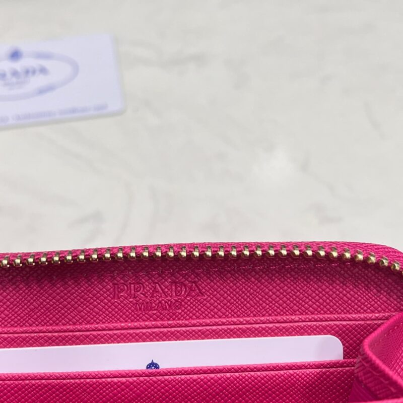 Alternative view of Prada Saffiano Leather Coin Purse Peony Pink Wallet 10Cm 1Mm268 Qwa F0505