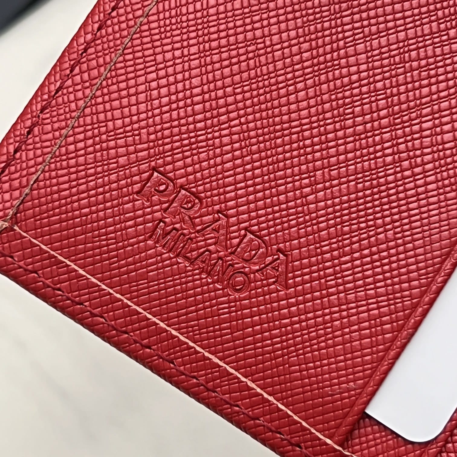 GIFT SET: PRADA CLEO BAG CHERRY RED & SAFFIANO SMALL WALLET RED - Image 9