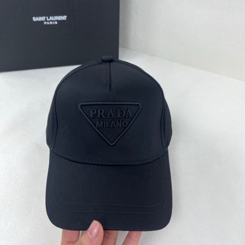 Alternative view of Prada Drill Baseball Cap Black 1Hc179 2Fmb F0002
