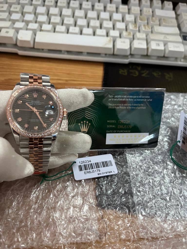 Alternative view of Rolex Datejust Diamond Dial 36Mm 126281Rbr Slflmdj