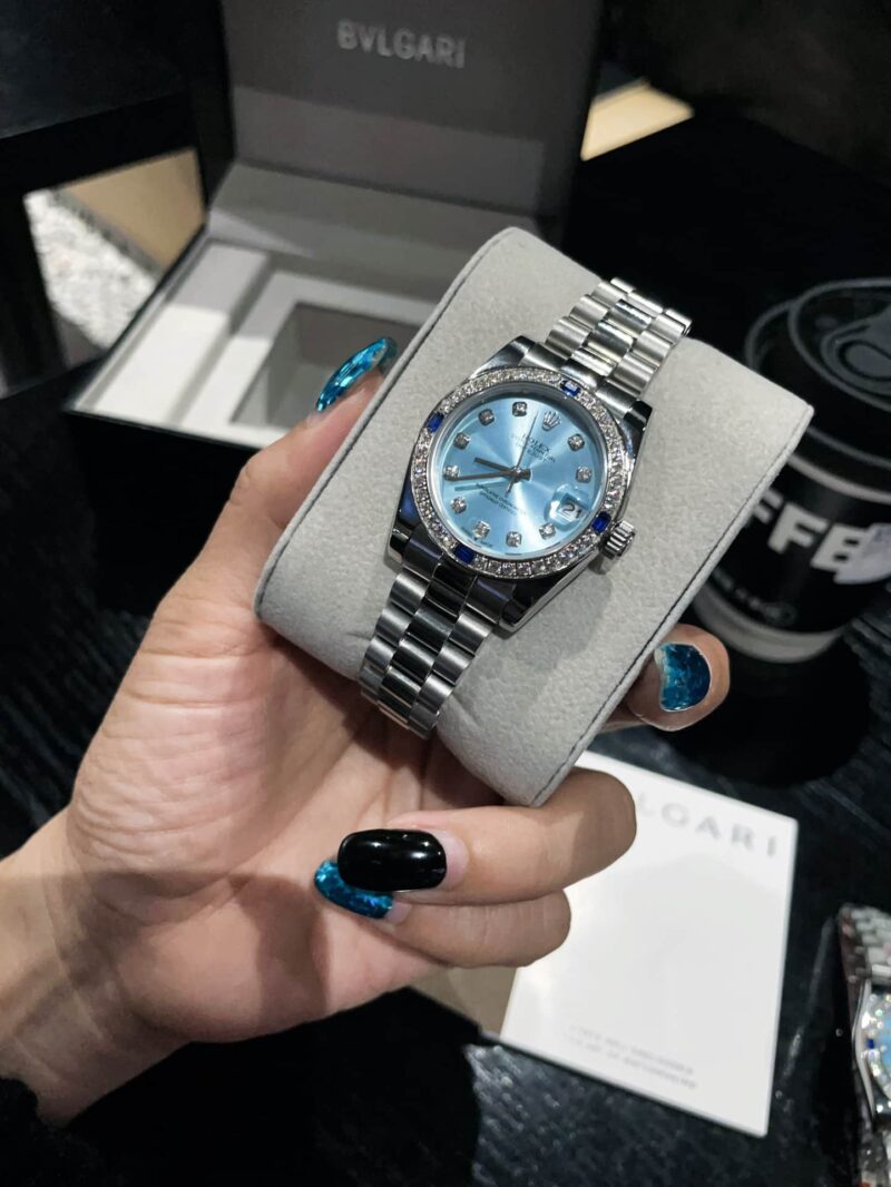 Alternative view of Rolex Datejust White Gold Ice Blue Diamond 36Mm