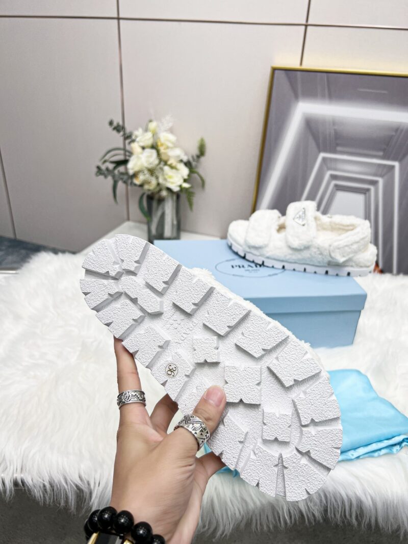 Alternative view of Prada White Terrycloth Sandals 1X737Mh39F0009Fd020