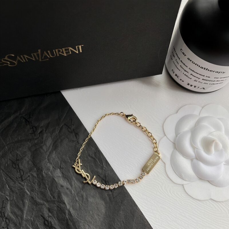 Alternative view of Saint Laurent Cassandre Charm Bracelet Gold 712345Y15268066