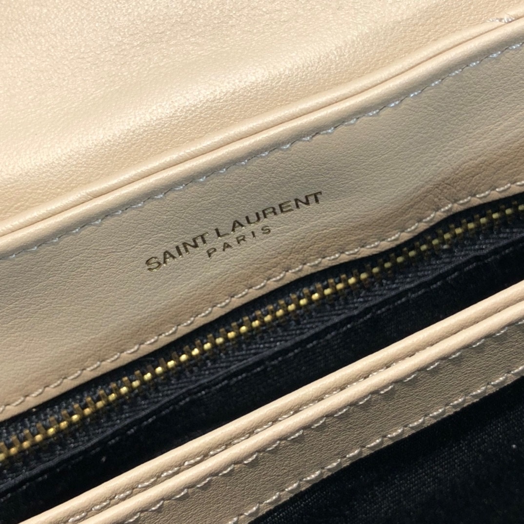 Saint Laurent Loulou Toy Strap Bag In Quilted Y Leather Beige 678401Dv7072721 - Image 2