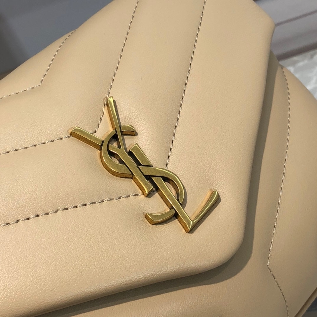 Saint Laurent Loulou Toy Strap Bag In Quilted Y Leather Beige 678401Dv7072721 - Image 5