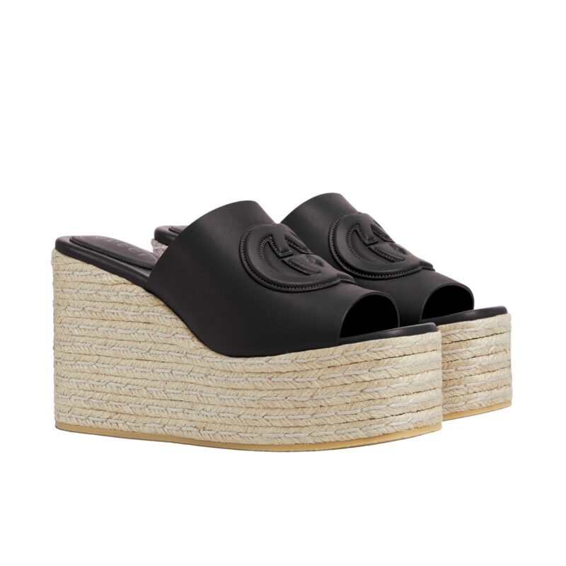 Gucci Women'S Interlocking G Sandal Black