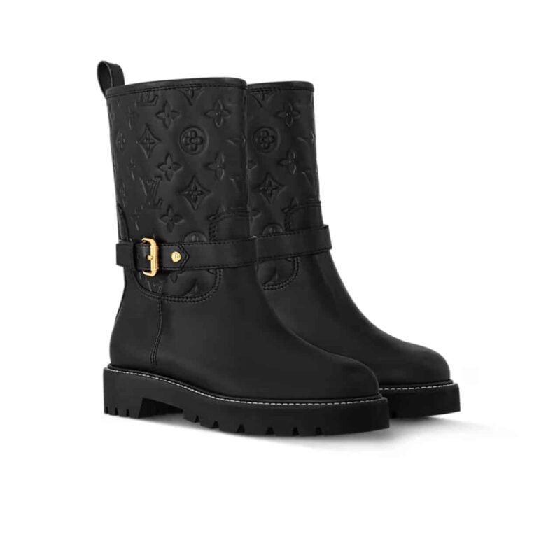 Louis Vuitton Territory Flat Ankle Boot Black 1Adcq1
