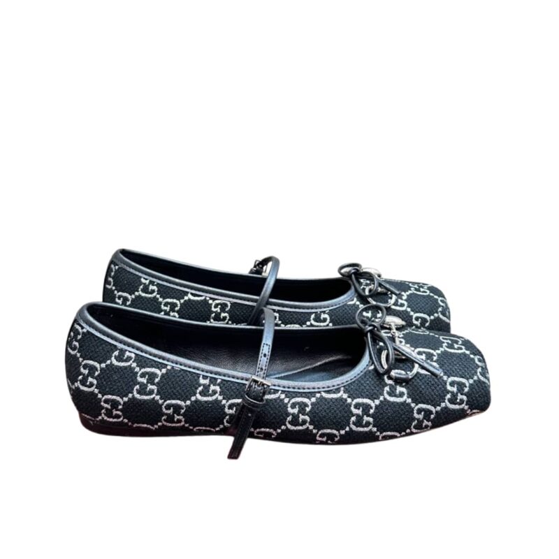 Gucci Women'S Horsebit Ballet Flat Black