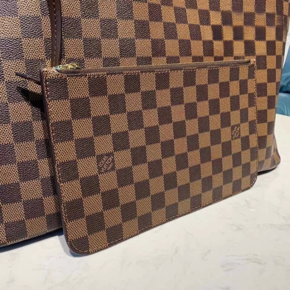 Iconic Set: Louis Vuitton Neverfull Gm Damier And Zippy Wallet Damier - Image 4