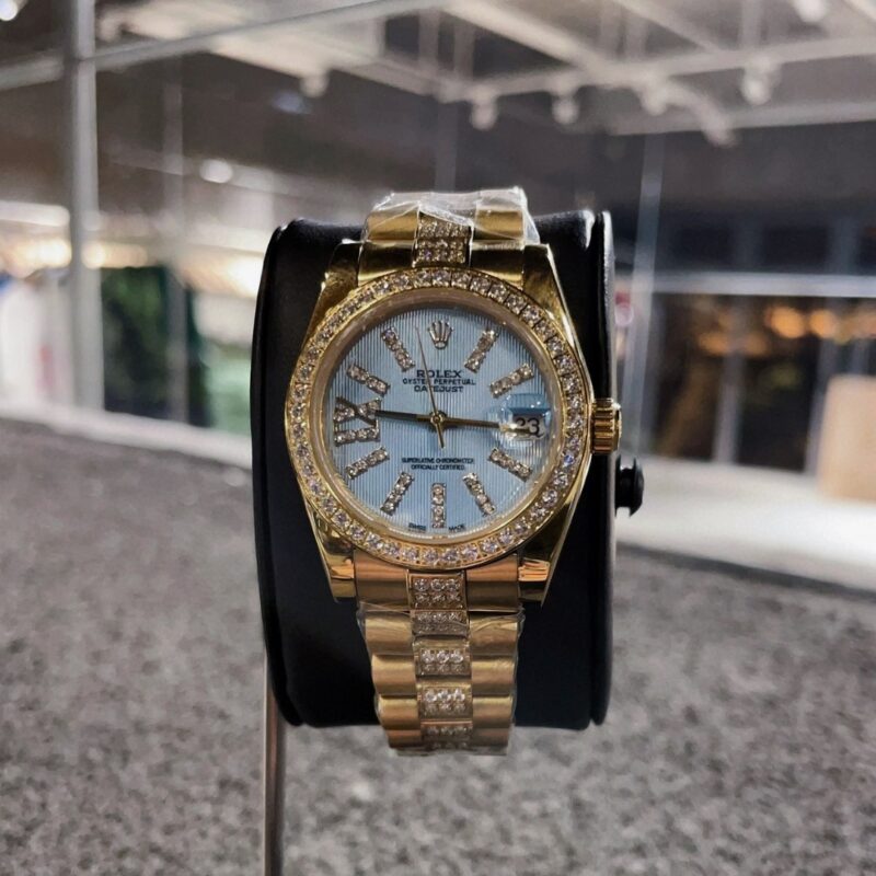 Alternative view of Rolex Lady Datejust 31 Cornflower Blue Dial Gold 18K 31Mm 279138BLSRDP