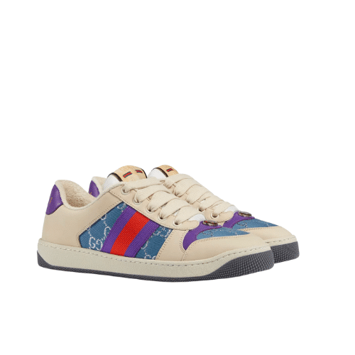 Gucci Wmns Screener Blue Gg Lamé 577684 2C830 4690