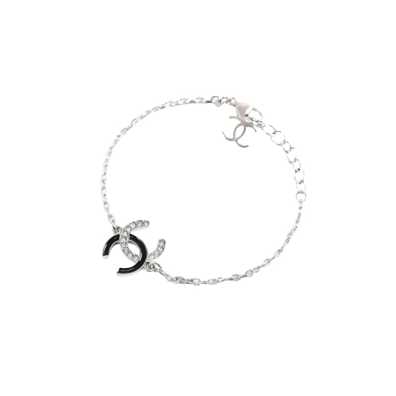 Chanel Cc Logo Chain Bracelet Silver Abf797 B20581 U0944