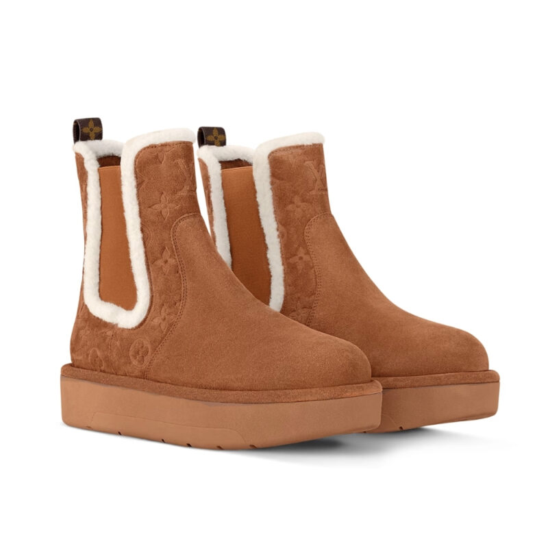 Louis Vuitton Aspen Chelsea Ankle Boot Cognac Brown 1Adc7T