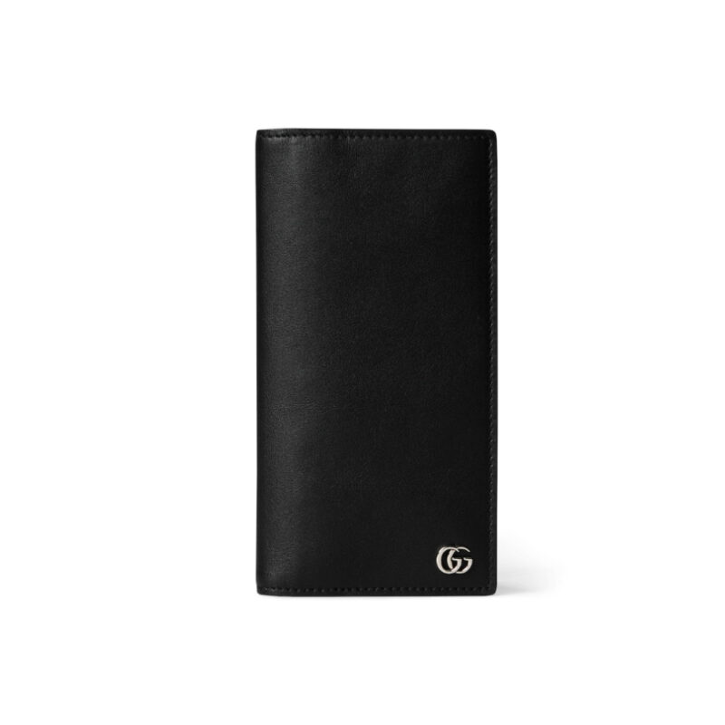 Gucci Gg Marmont Long Wallet Silver Metal Black 18Cm 835054 Aae07 1000