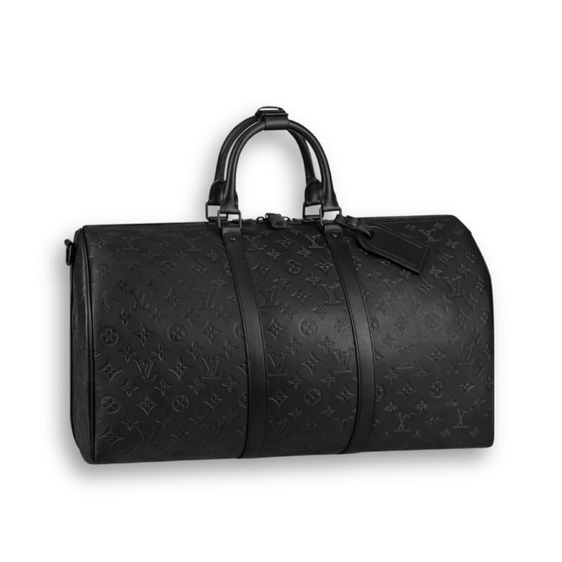 Louis Vuitton Keepall Bandoulière 50 Monogram Shadow 50cm Black M44810