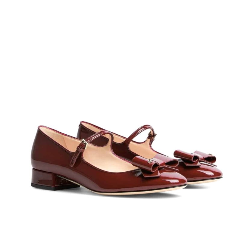 Gucci Women Ballet Flat With Bow Red 835748 0B9J0 6207