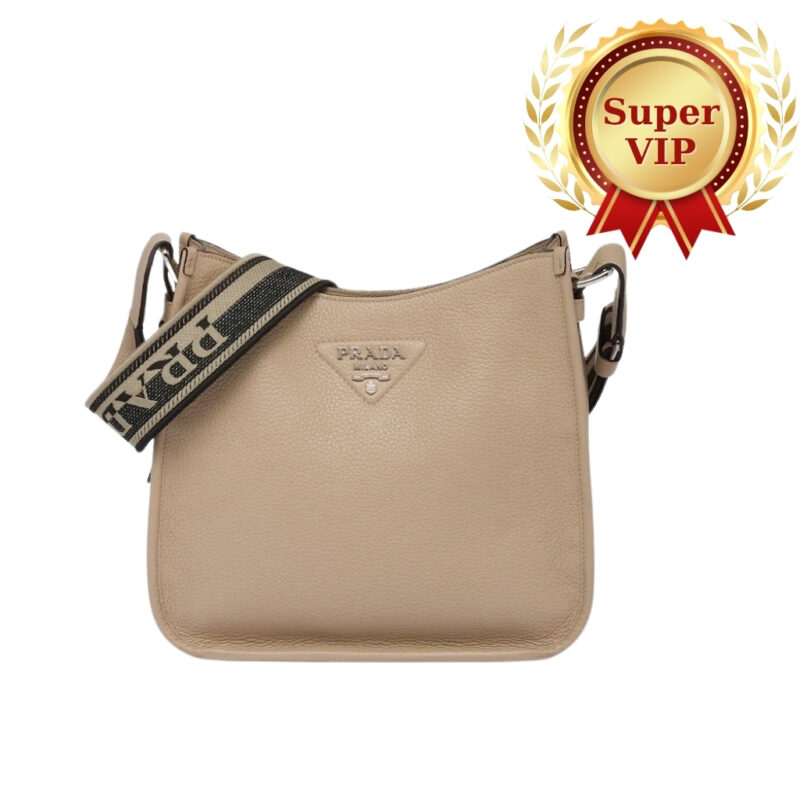 [Super Vip 1:1] Prada Medium Leather Bag Beige Sable 30cm