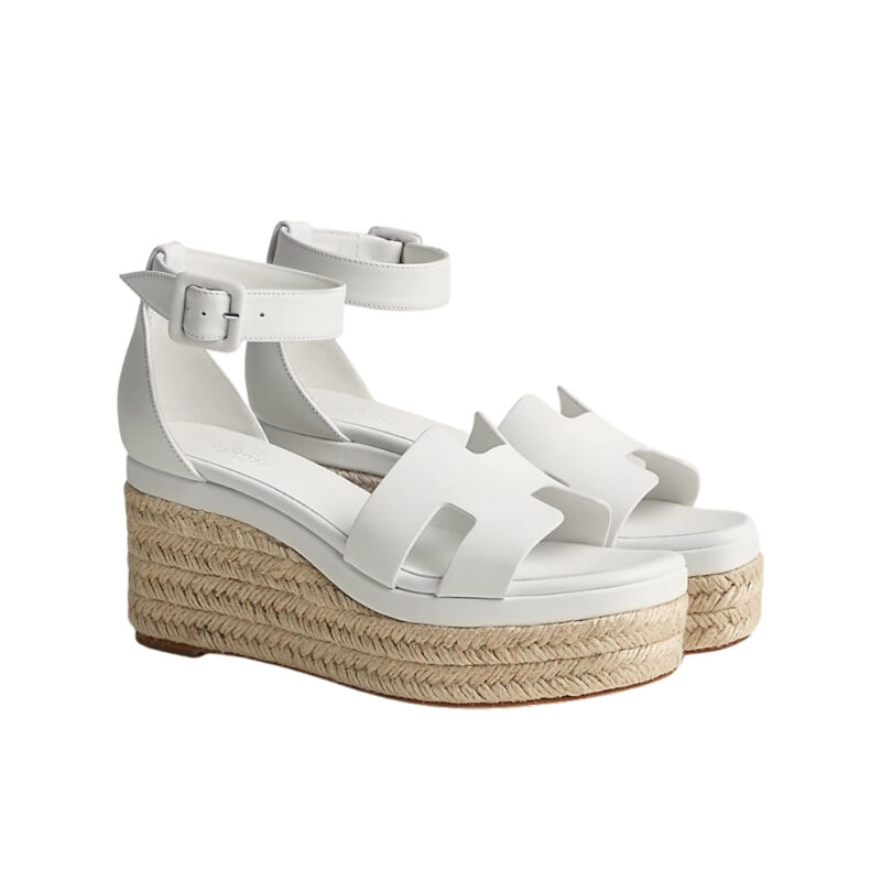 Hermes Elda Espadrille Blanc H231307Z 90370