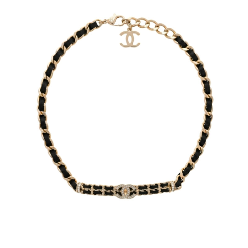 Chanel Chain Cc Champagne Choker Necklace Ab6890 B06537 Nf006