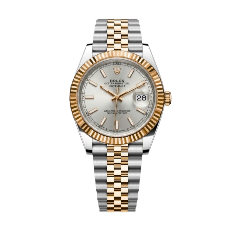 Rolex Oyster Perpetual Datejust White Dial With Silver And Everose Gold Strap 36Mm 126231 0017